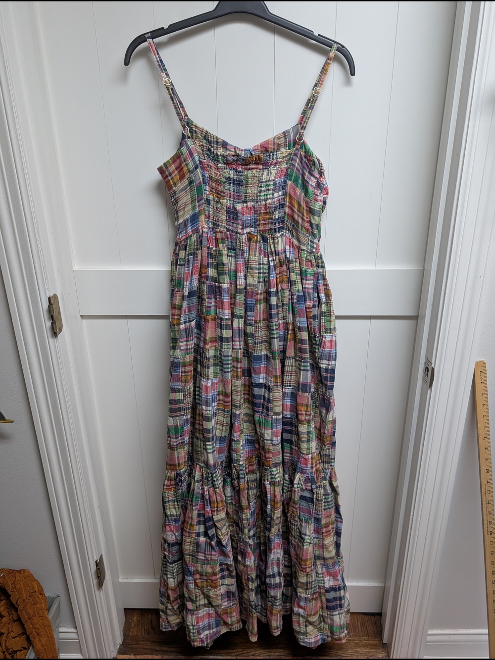 Multicolor Plaid Tiered Maxi Dress - Women's - Picture 8 of 8